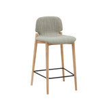 Dine In Counter Stool, Oak/Taupe