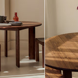 Frame Round Dining Table, Seats 4-5, American Walnut