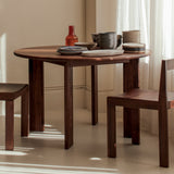 Frame Round Dining Table, Seats 4-5, American Walnut