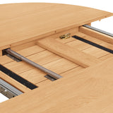 Frame Round Extendable Dining Table, Seats 4-8, Oak