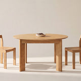 Frame Round Extendable Dining Table, Seats 4-8, Oak
