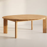 Frame Round Extendable Dining Table, Seats 4-8, Oak