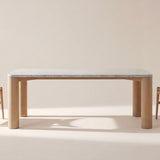 Field Dining Table, Seats 6-8 People, Oak/Carrara Marble
