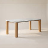 Field Dining Table, Seats 6-8 People, Oak/Carrara Marble