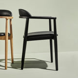 Count On Me Dining Chair, Black Oak, Black Seat