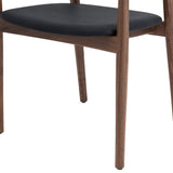 Count On Me Dining Chair, Walnut, Black Seat