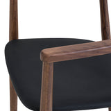Count On Me Dining Chair, Walnut, Black Seat