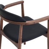 Count On Me Dining Chair, Walnut, Black Seat