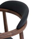 Count On Me Dining Chair, Walnut, Black Seat