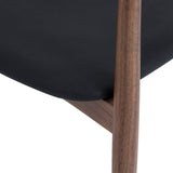 Count On Me Dining Chair, Walnut, Black Seat