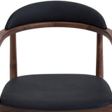 Count On Me Dining Chair, Walnut, Black Seat