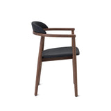 Count On Me Dining Chair, Walnut, Black Seat