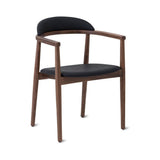 Count On Me Dining Chair, Walnut, Black Seat