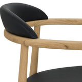 Count On Me Dining Chair, Oak, Black Seat