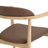 Count On Me Dining Chair, Oak, Brown Seat