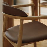 Count On Me Dining Chair, Oak, Brown Seat