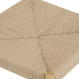 Dinner Guest Armless Dining Chair (Set of Two), White Oak/ Natural Papercord Seat