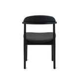 Count On Me Armless Dining Chair (Set of Two), Black Oak, Black Seat