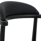 Count On Me Armless Dining Chair (Set of Two), Black Oak, Black Seat