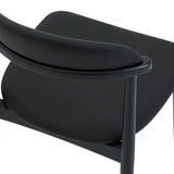 Count On Me Armless Dining Chair (Set of Two), Black Oak, Black Seat