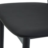 Count On Me Armless Dining Chair (Set of Two), Black Oak, Black Seat
