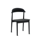 Count On Me Armless Dining Chair (Set of Two), Black Oak, Black Seat