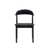 Count On Me Armless Dining Chair (Set of Two), Black Oak, Black Seat