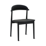 Count On Me Armless Dining Chair (Set of Two), Black Oak, Black Seat