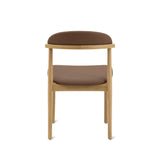 Count On Me Armless Dining Chair (Set of Two), Oak, Brown Seat