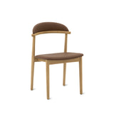 Count On Me Armless Dining Chair (Set of Two), Oak, Brown Seat