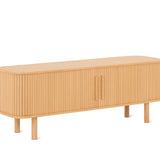 Easy Edge Media Unit All Wood, White Oak