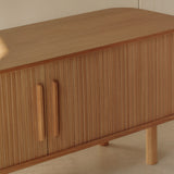 Easy Edge Media Unit All Wood, White Oak