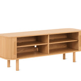 Easy Edge Media Unit All Wood, White Oak