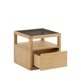 Glimpse Nightstand, White Oak