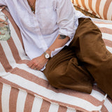 Make Waves Outdoor Armless Chair, Tuscan Stripe