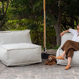 Make Waves Outdoor Armless Chair, Gull