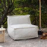 Make Waves Outdoor Armless Chair, Gull