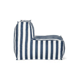 Make Waves Outdoor Armless Chair, Ocean Stripe