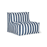 Make Waves Outdoor Armless Chair, Ocean Stripe