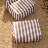 Make Waves Outdoor Ottoman, Tuscan Stripe