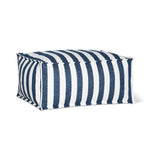 Make Waves Outdoor Ottoman, Ocean Stripe