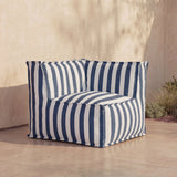 Make Waves Outdoor Corner Chair, Ocean Stripe