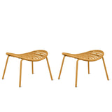 Golden Hour Outdoor Ottoman (Set of Two), Lemon