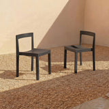 Open Air Outdoor Dining Chair (Set Of Two), Carbon