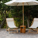 Settle In Outdoor Patio Chair, Large, Tan Stripe