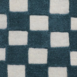 Checkers Rug x Scott Sueme, 5x7, Teal