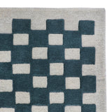 Checkers Rug x Scott Sueme, 8x10, Teal
