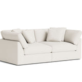 Get Together™ 2-Piece Modular Sofa, Large, Cream Linen