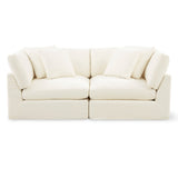 Get Together™ 2-Piece Modular Sofa, Large, Cream Linen