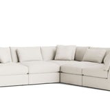 Get Together™ 5-Piece Modular Sectional Closed, Large, Cream Linen